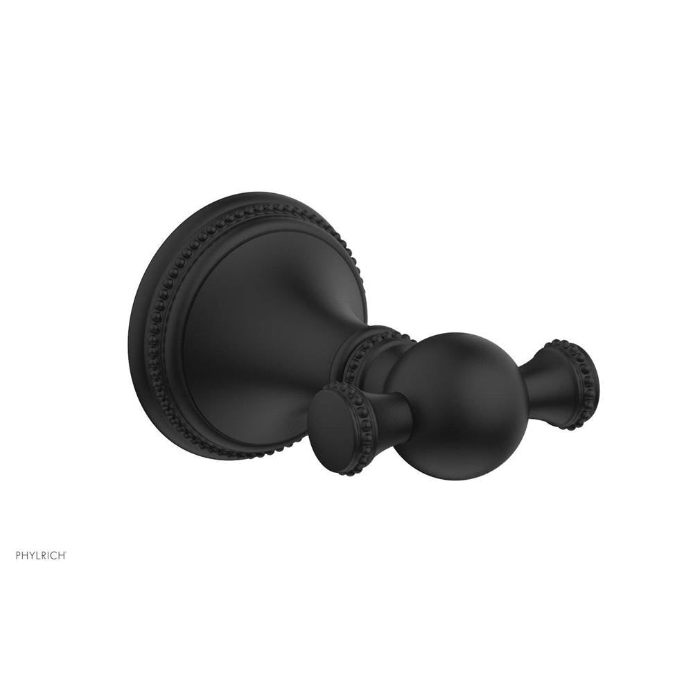 Phylrich - BEADED Double Robe Hook 207-77 - Satin Nickel
