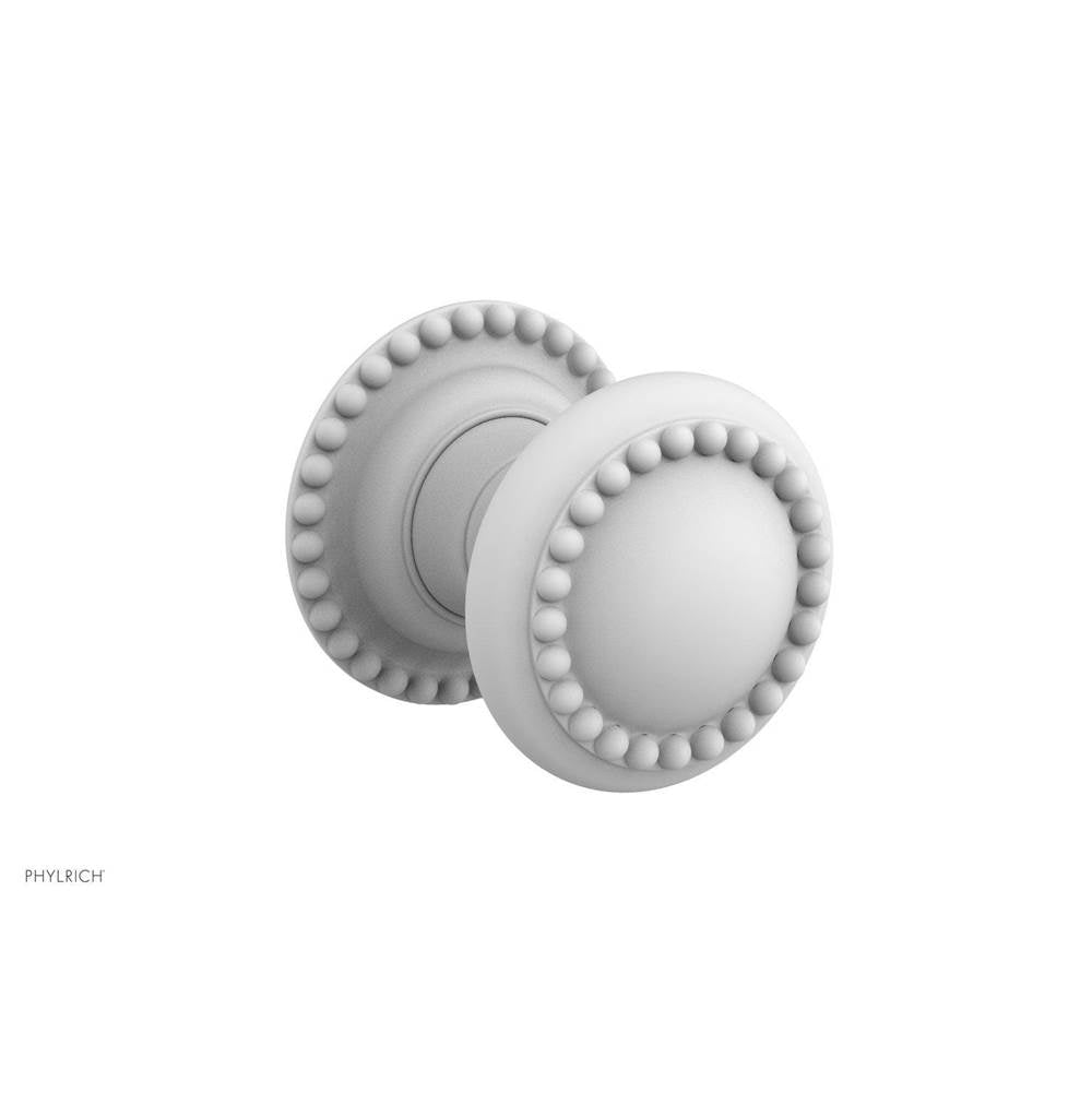 Phylrich - BEADED Cabinet Knob 207-90 - Satin White