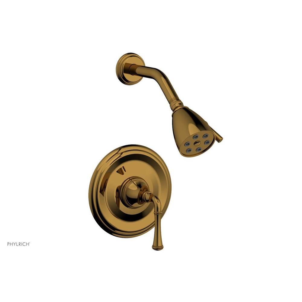 Phylrich - COINED Pressure Balance Shower Set - Lever Handle 208-21 - French Brass