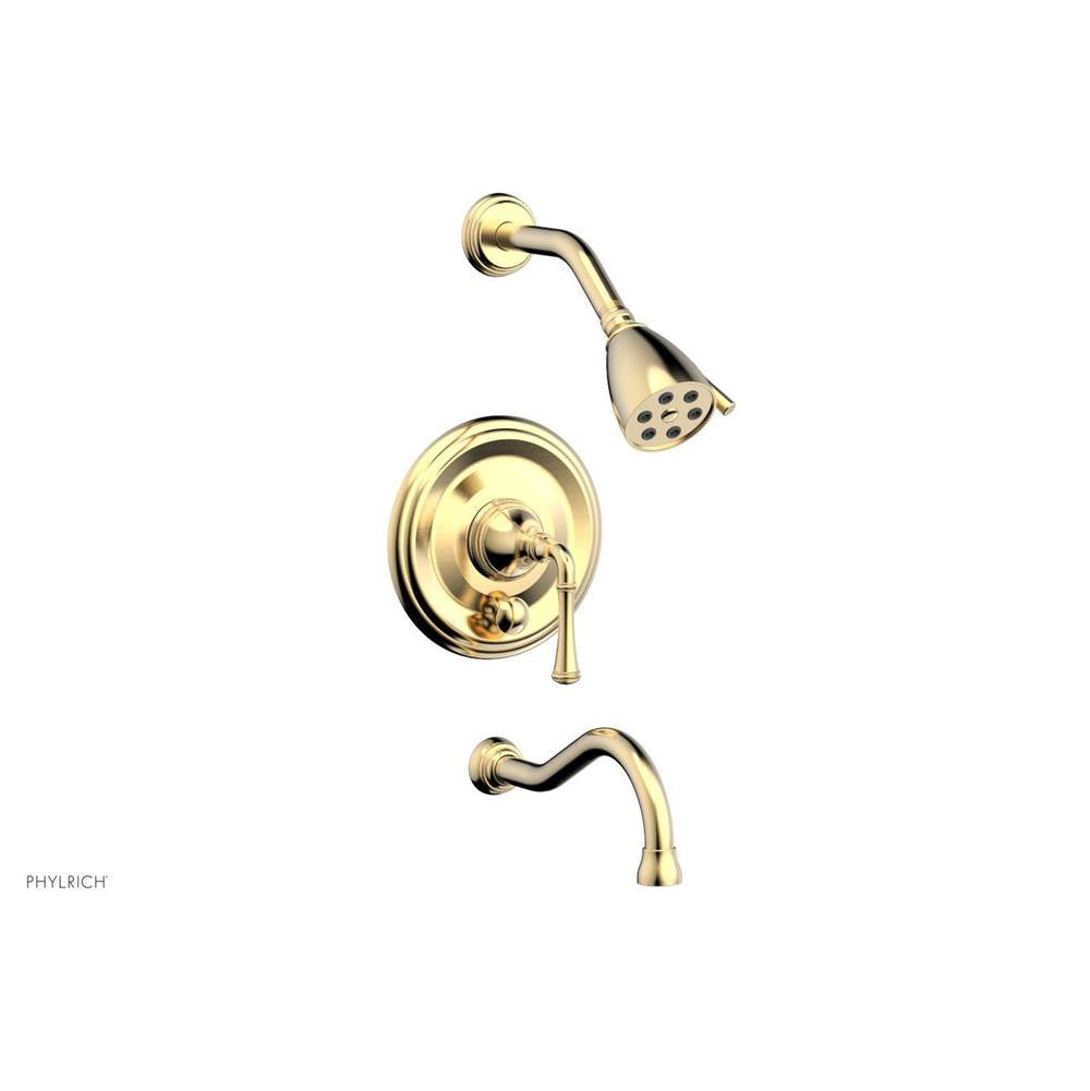 Phylrich - COINED Pressure Balance Tub and Shower Set - Lever Handle 208-26 - Polished Nickel