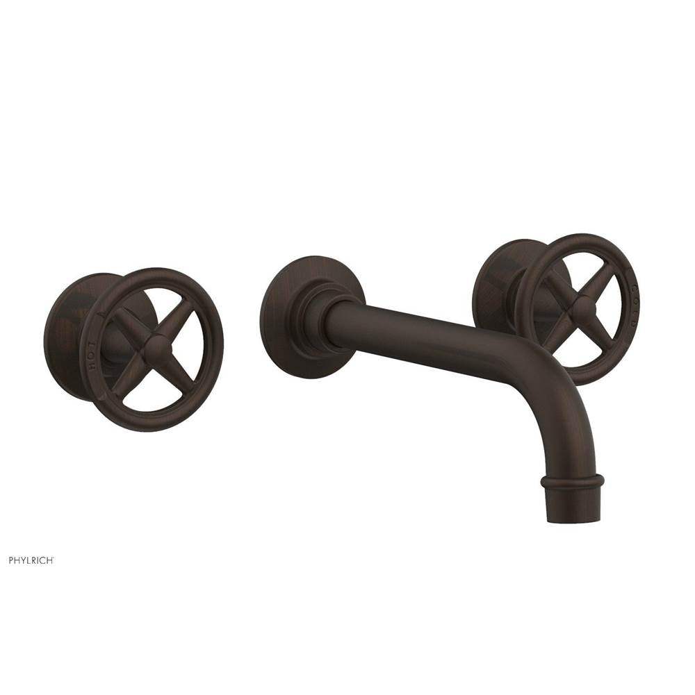 Phylrich - Wall Lav Faucet Works, Cross Handles - Antique Bronze