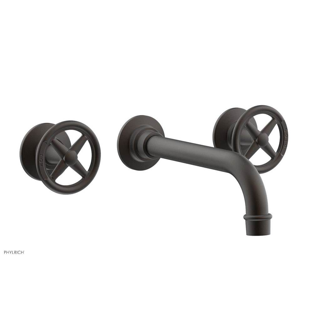 Phylrich - Wall Lav Faucet Works, Cross Handles - Old Rubbed Bronze