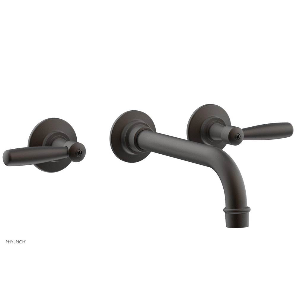 Phylrich - Wall Lav Faucet Works, Lever Handles - Old Rubbed Bronze