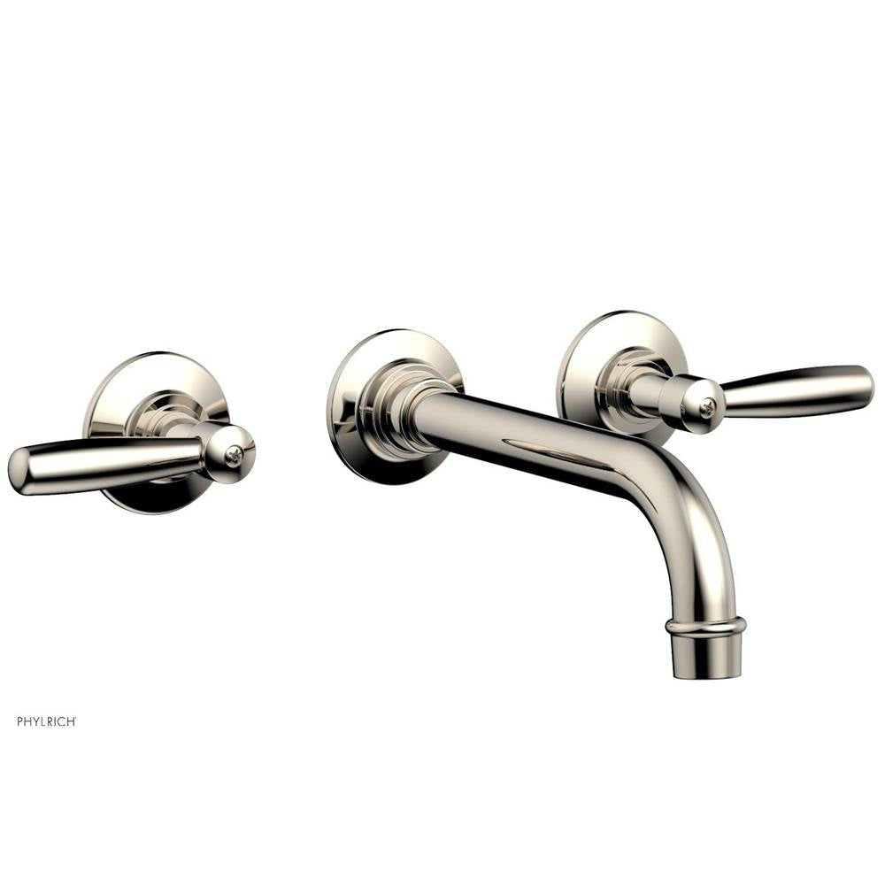 Phylrich - Wall Lav Faucet Works, Lever Handles - Polished Nickel