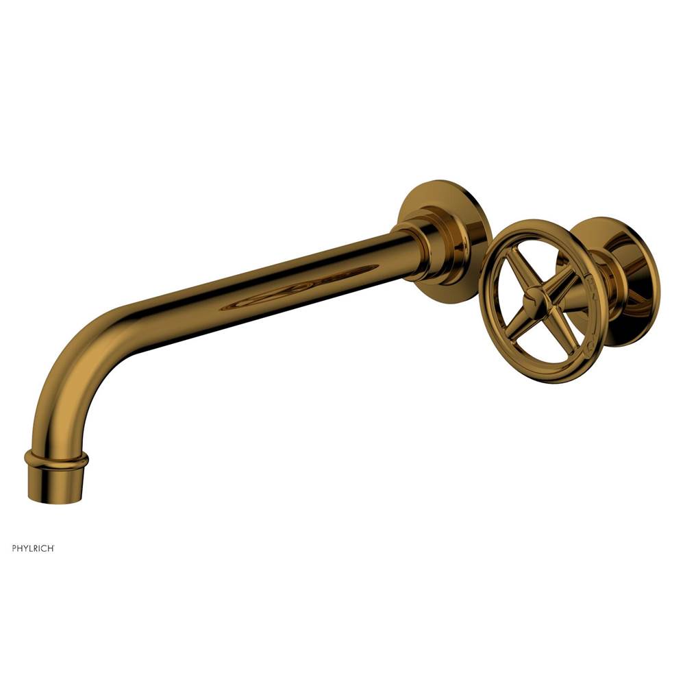 Phylrich - Single Hdl W/L W 10'' Spt Works Cross - French Brass