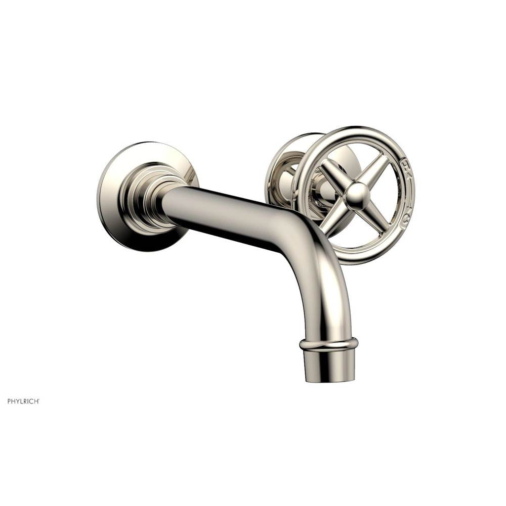 Phylrich - Wall Lav Single Works, Cross Handle - Polished Nickel