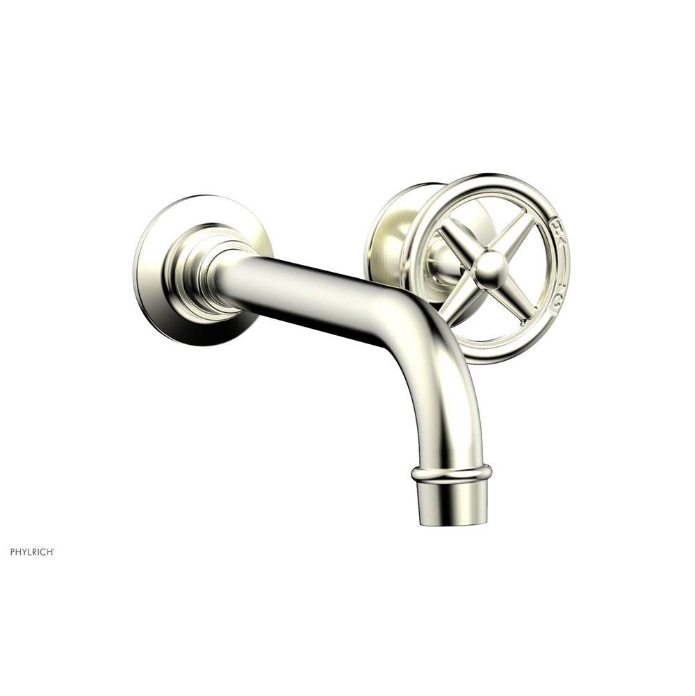 Phylrich - Wall Lav Single Works, Cross Handle - Satin Nickel