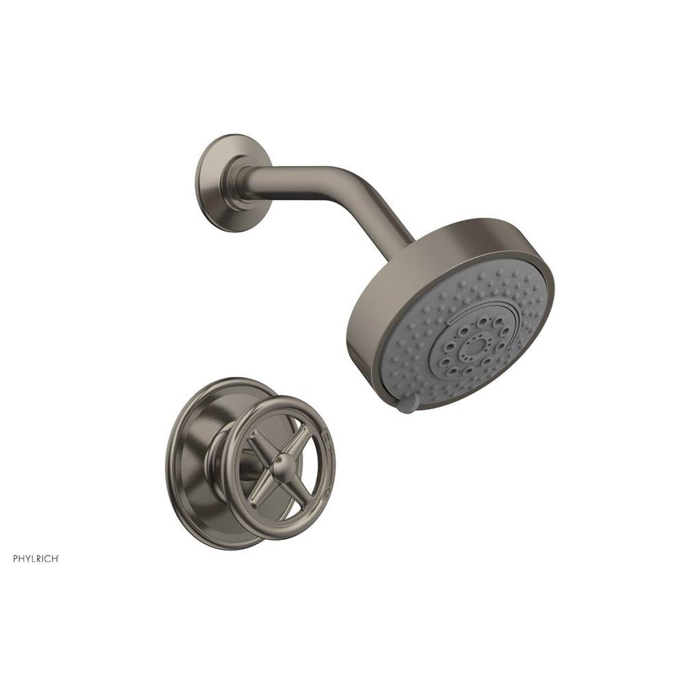 Phylrich - Pb Shwr Kit Works, Cross Handle - Pewter
