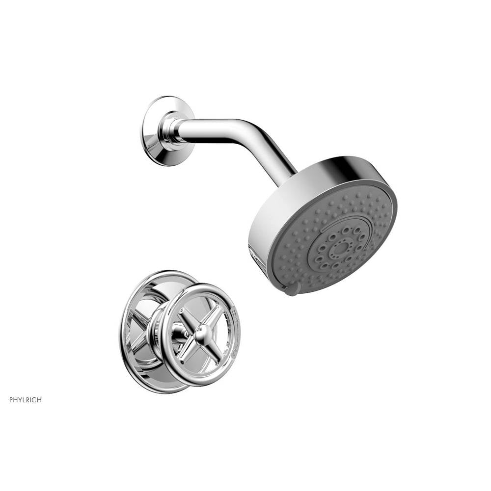 Phylrich - Pb Shwr Kit Works, Cross Handle - Polished Chrome
