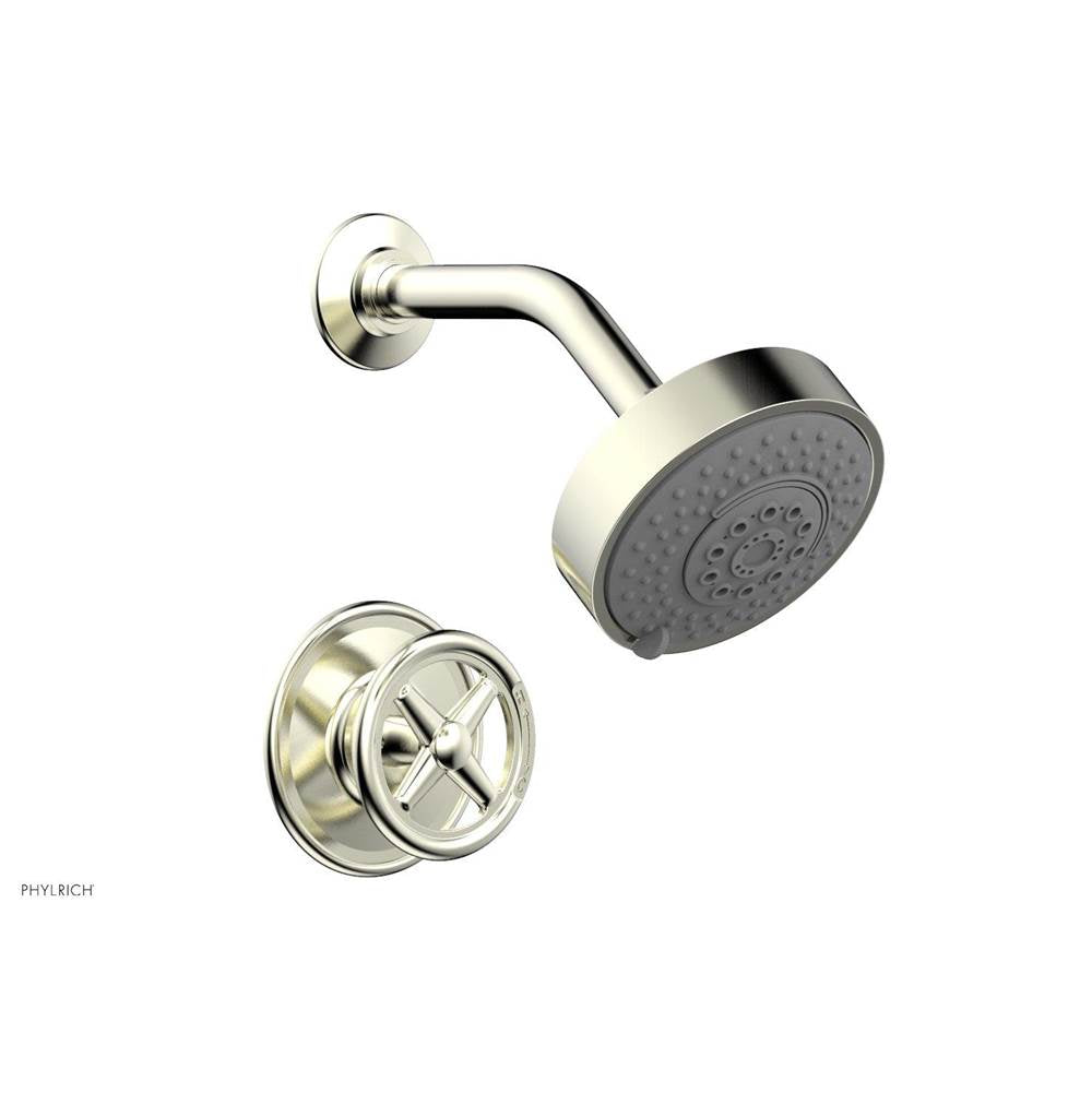 Phylrich - Pb Shwr Kit Works, Cross Handle - Satin Nickel