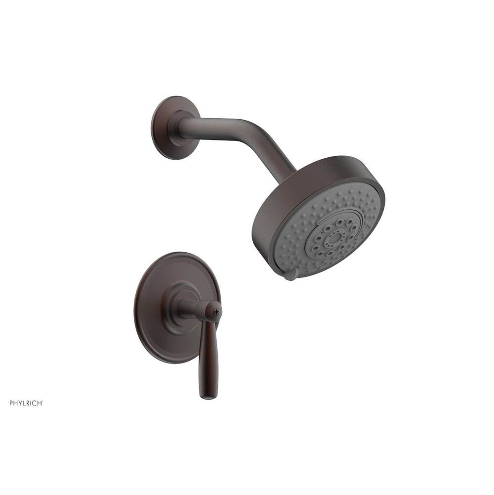 Phylrich - Pb Shwr Kit Works, Lever Handle - Weathered Copper