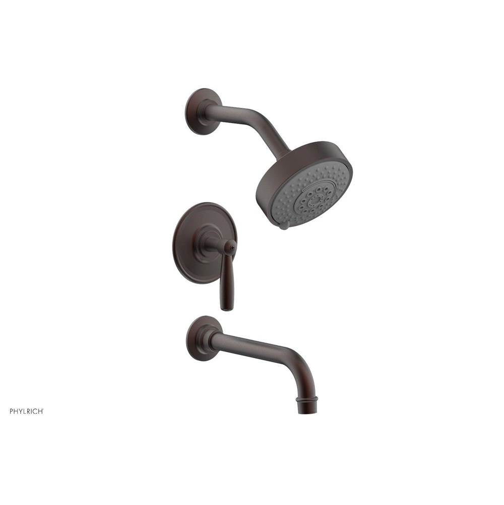 Phylrich - Pb Tub & Shwr Kit Works, Lever Handle - Weathered Copper