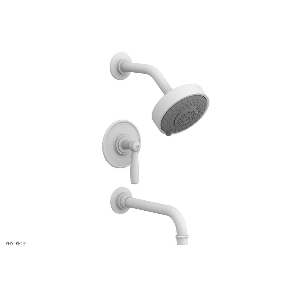 Phylrich - Pb Tub & Shwr Kit Works, Lever Handle - Satin White