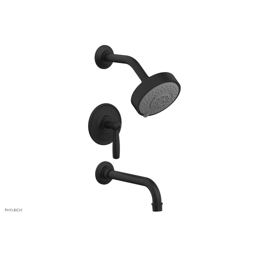 Phylrich - Pb Tub & Shwr Kit Works, Lever Handle - Matte Black