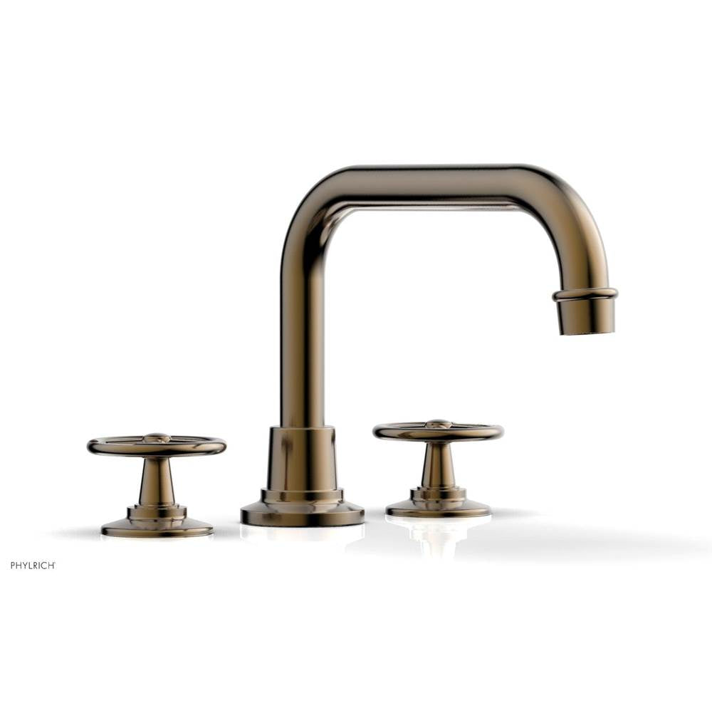 Phylrich - Deck Tub Set Works, Cross Handle - Antique Brass