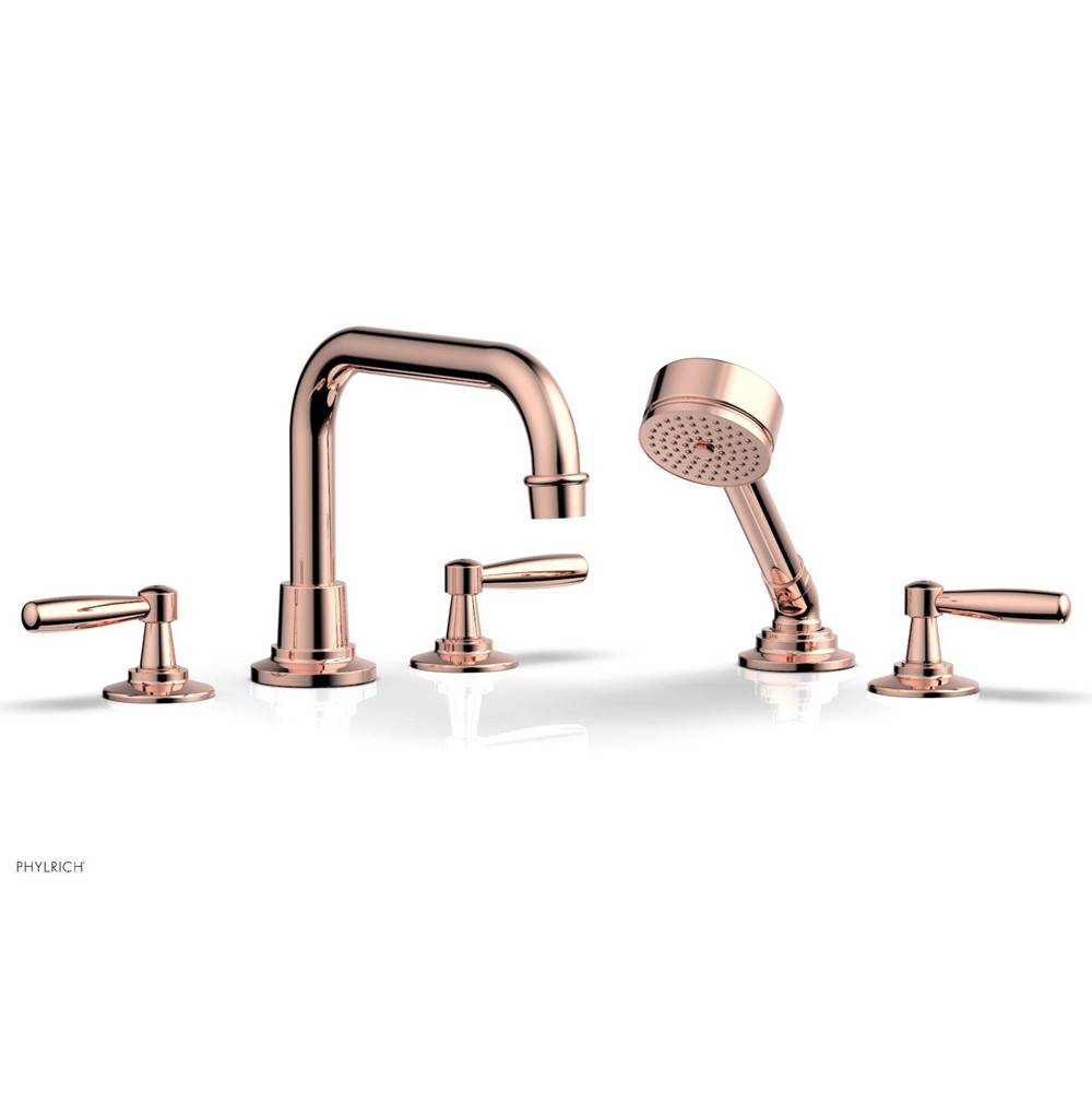 Phylrich - Deck Tub Set Works W/ Hs, Lever Handle - Weathered Copper