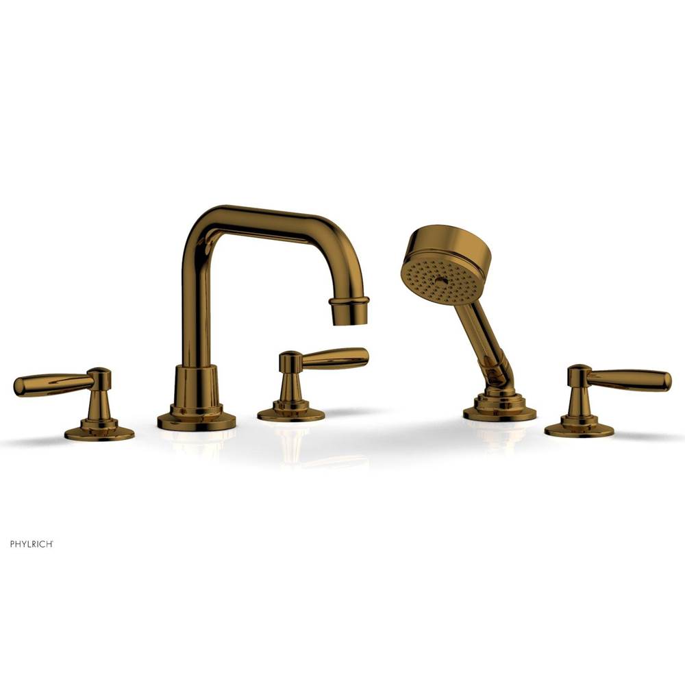 Phylrich - Deck Tub Set Works W/ Hs, Lever Handle - Polished Brass
