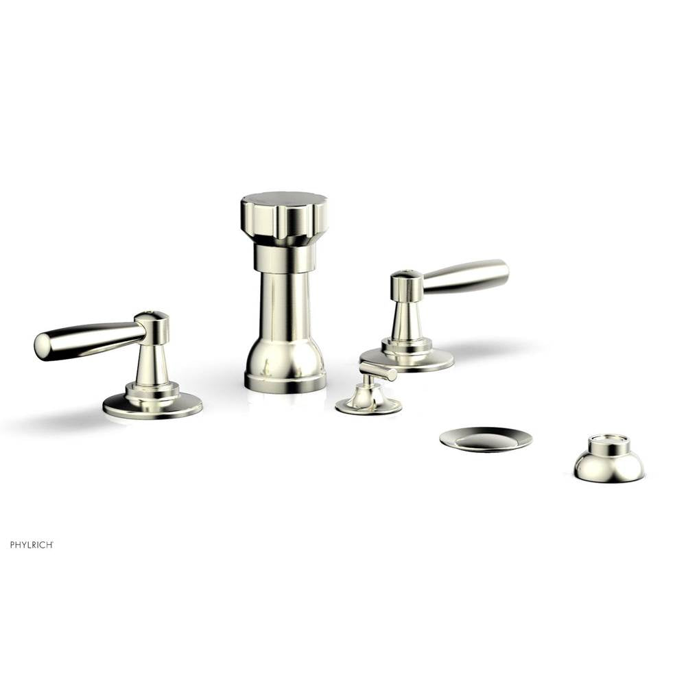 Phylrich - Four Hole Bidet Set Works, Lever Handle - Satin Nickel