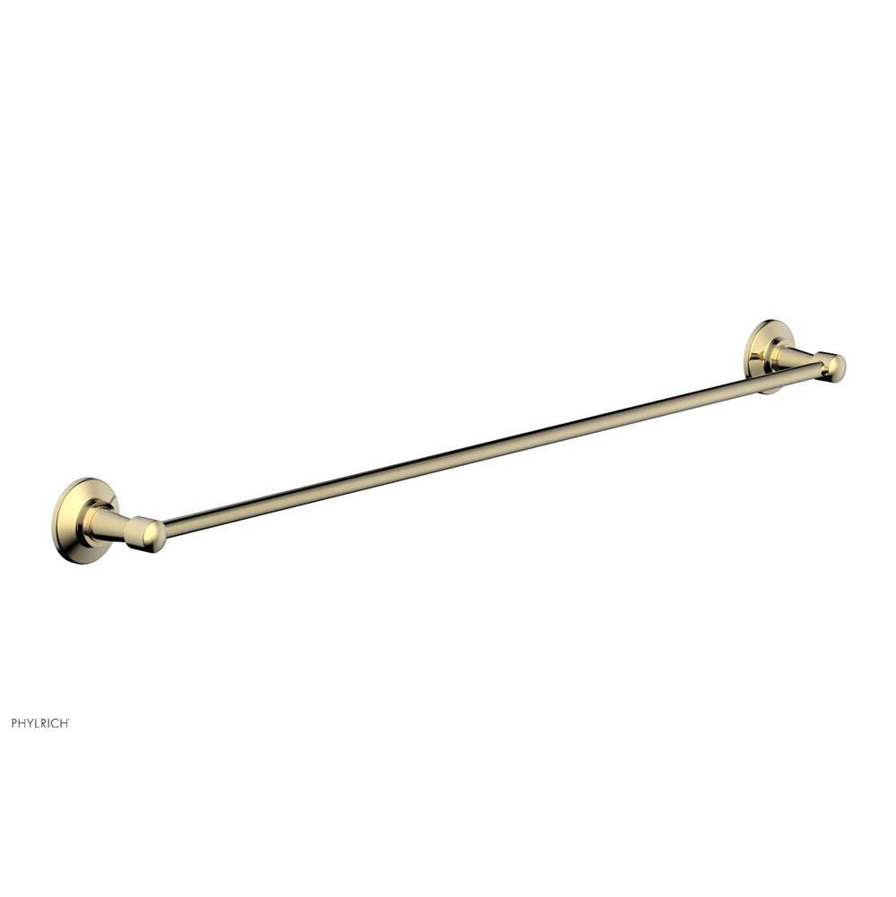 Phylrich - 30'' Works Towel Bar - Polished Brass Uncoated