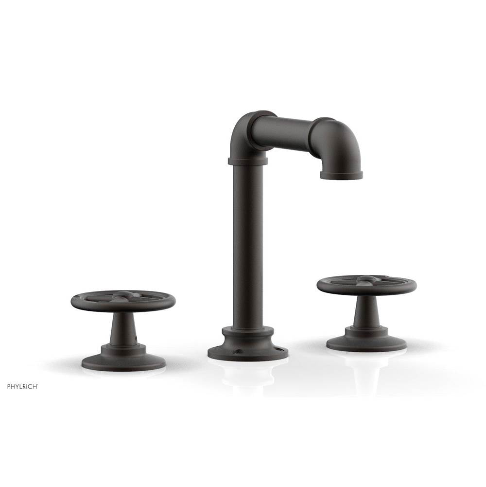 Phylrich - WORKS 2 Widespread Faucet, Square Spt, Hight Spout, Cross Handles - Oil Rubbed Bronze