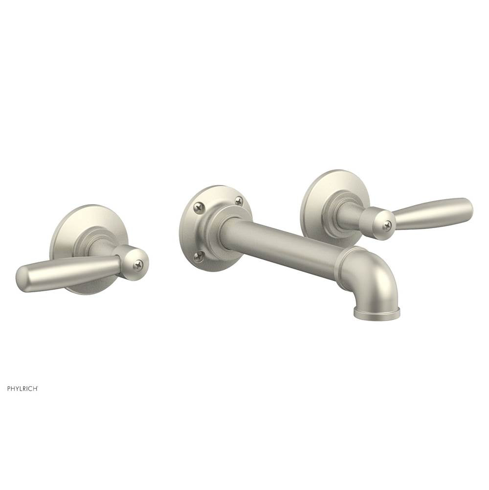 Phylrich - Wall Lav Faucet Works Industrial, Lever Handles - Burnished Nickel