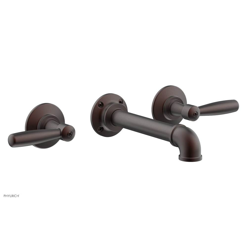 Phylrich - Wall Lav Faucet Works Industrial, Lever Handles - Weathered Copper