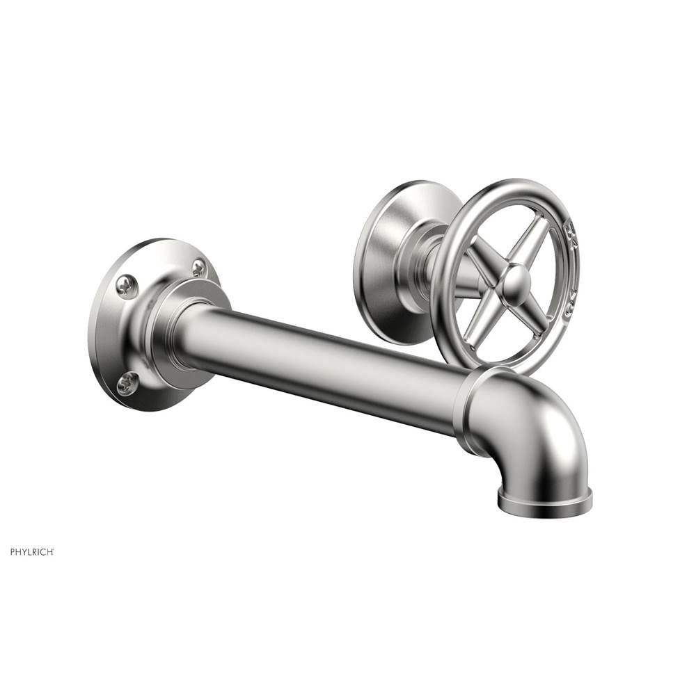 Phylrich - Wall Lav Single Works Industrial, Cross Handle - Satin chrome