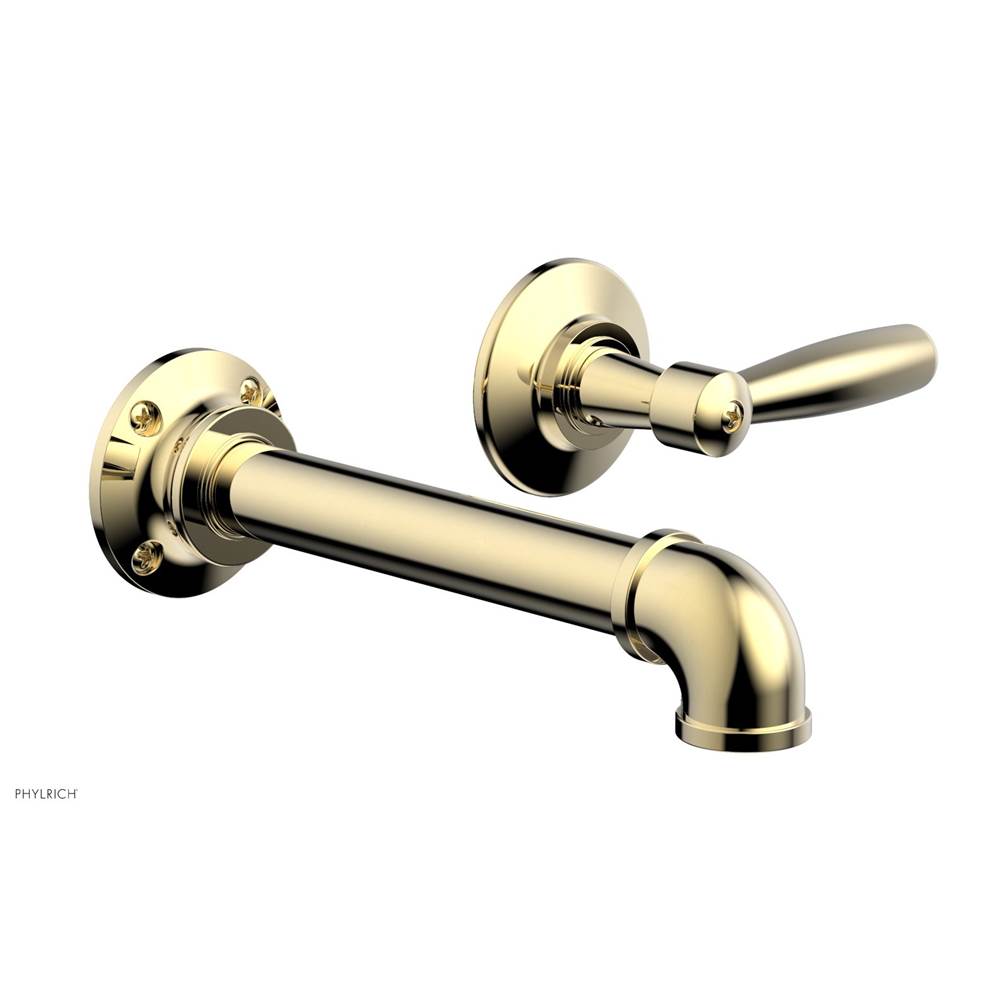 Phylrich - Wall Lav Single Works Industrial, Lever Handle - Polished Brass Uncoated