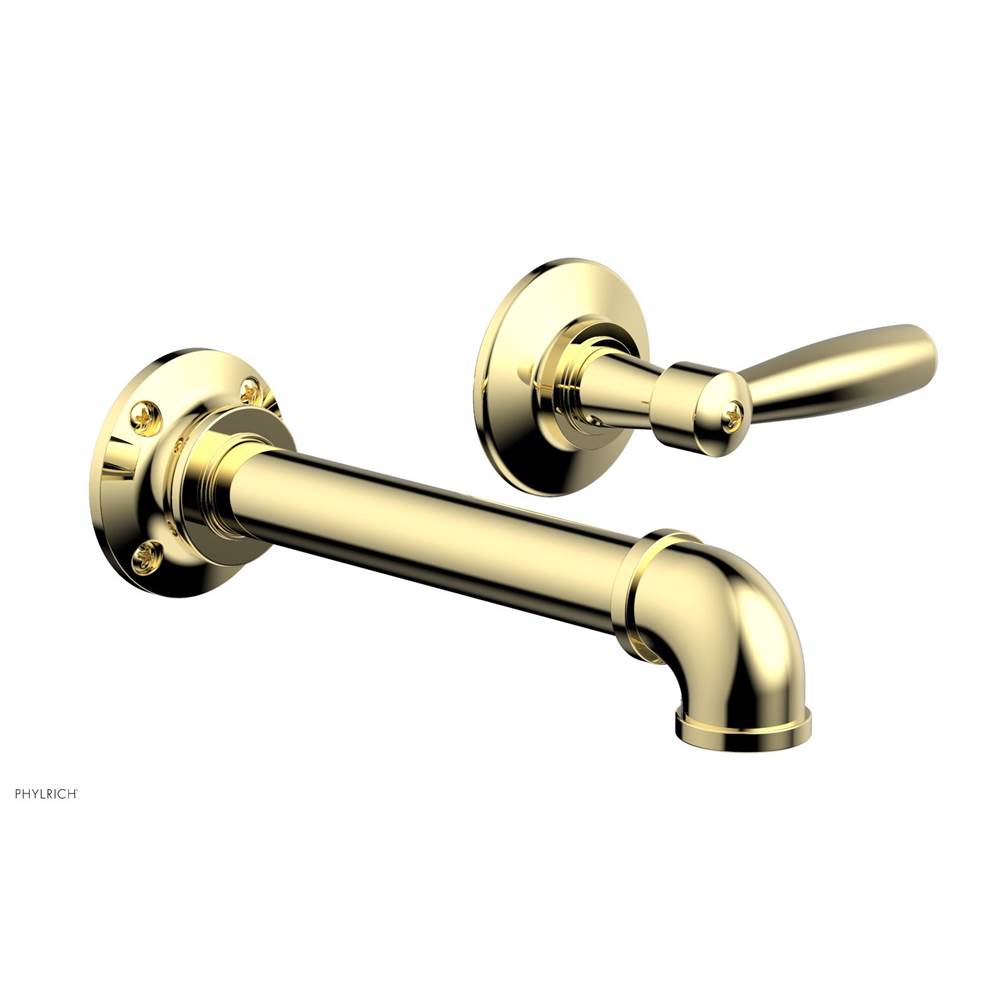 Phylrich - Wall Lav Single Works Industrial, Lever Handle - Polished Brass