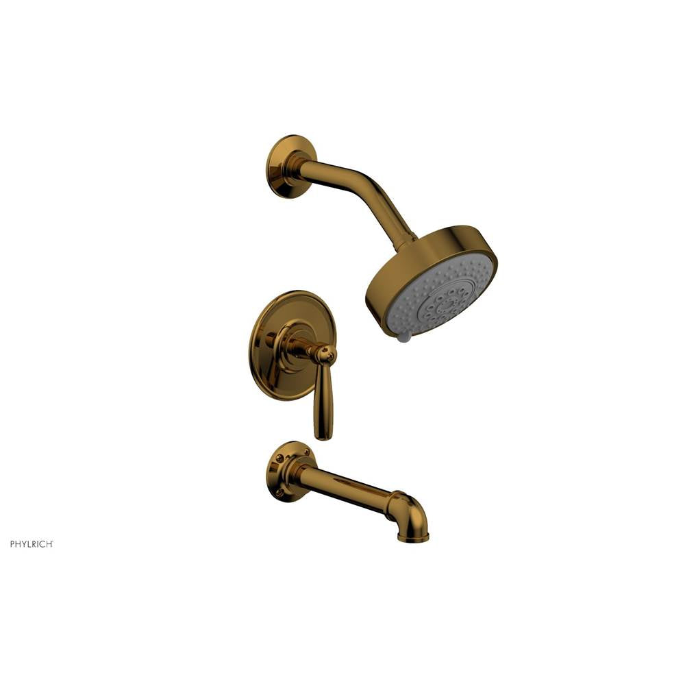 Phylrich - Pressure Balance Tub & Shower Kit, Lever Handle - French Brass