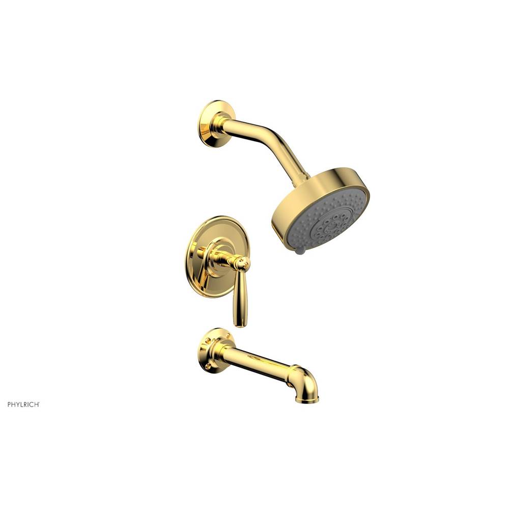 Phylrich - Pressure Balance Tub & Shower Kit, Lever Handle - Polished Gold