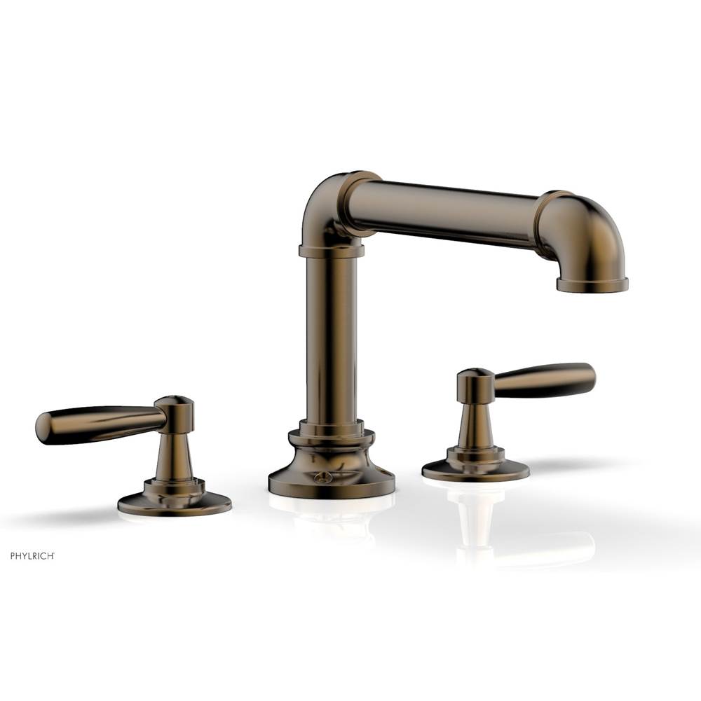 Phylrich - Deck Tub Set Works Industrial, Lever Handle - Antique Brass