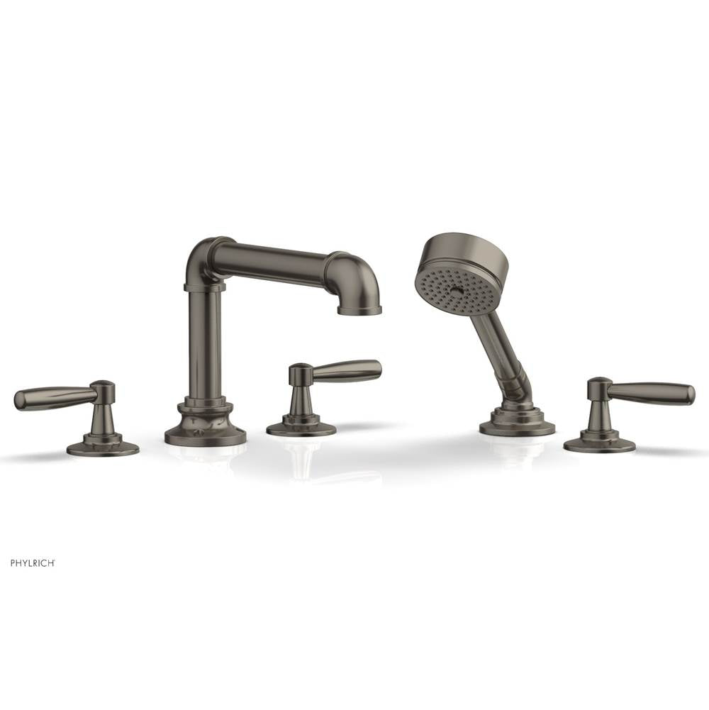 Phylrich - Deck Tub Set Works Industrial W/ Hs, Lever Handle - Pewter