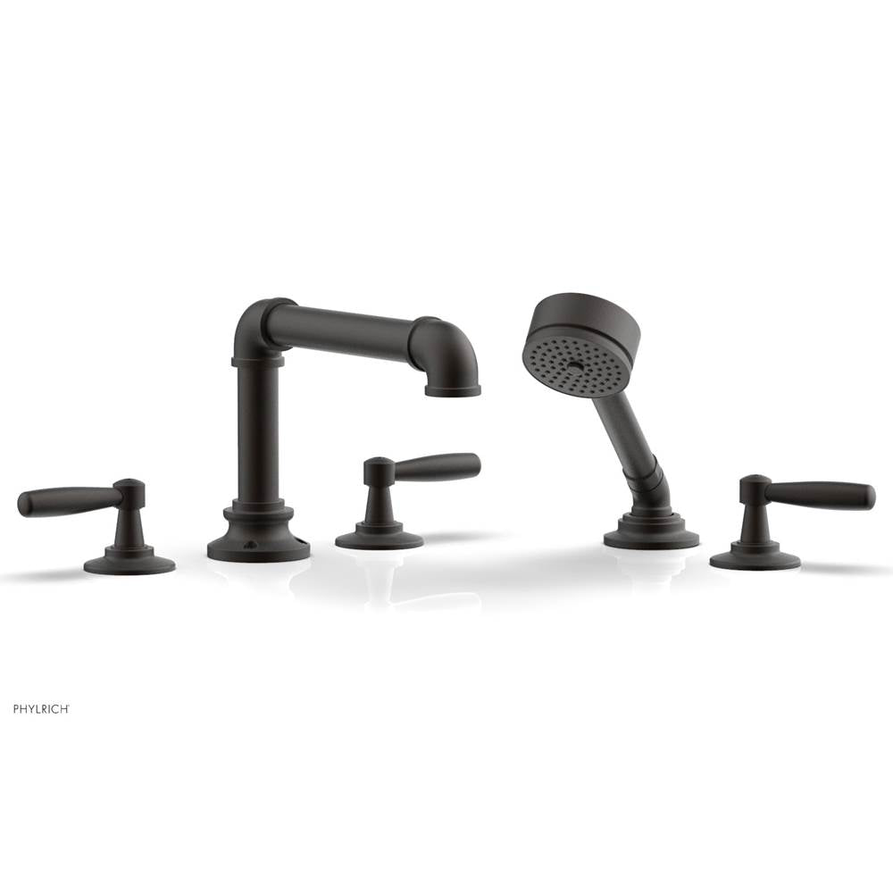 Phylrich - Deck Tub Set Works Industrial W/ Hs, Lever Handle - Oil Rubbed Bronze