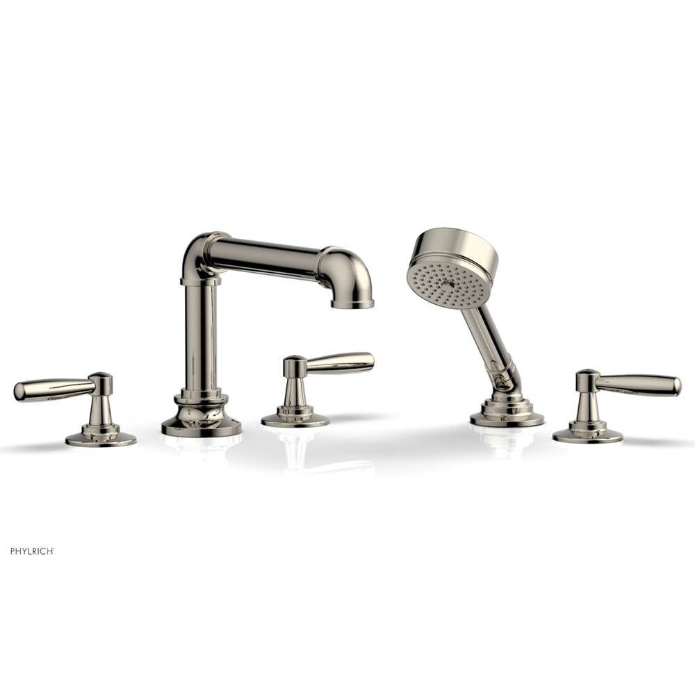 Phylrich - Deck Tub Set Works Industrial W/ Hs, Lever Handle - Polished Nickel