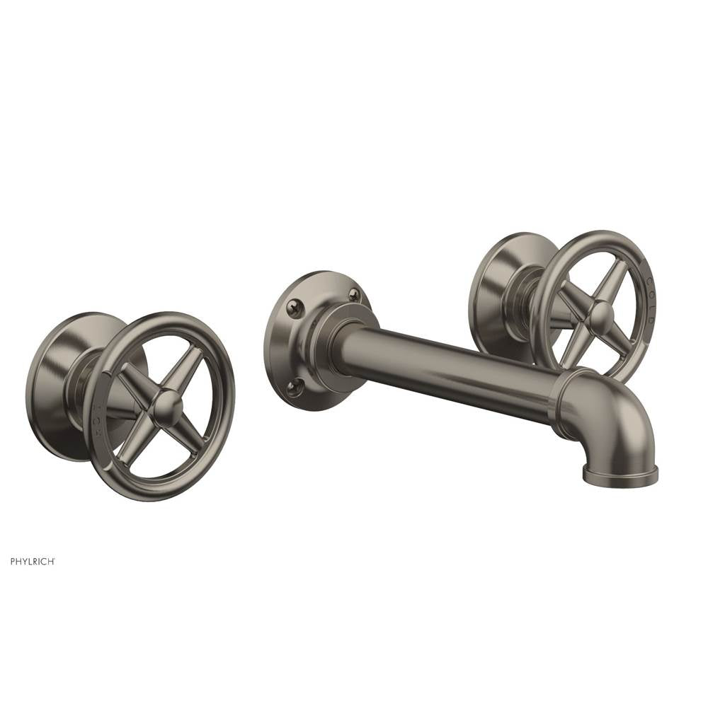 Phylrich - Wall Tub Set Works Industrial, Cross Handle - Pewter