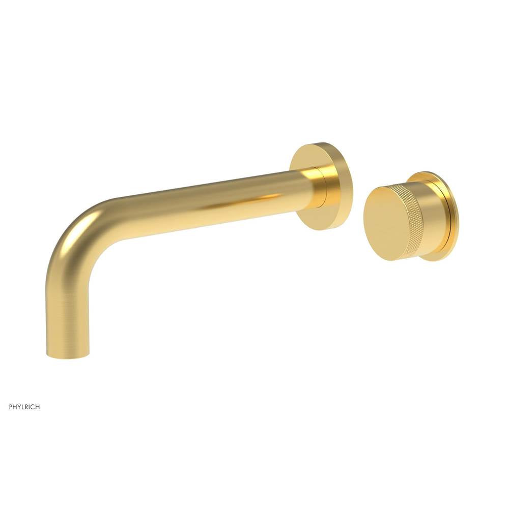Phylrich - 7 1/2'' Single Handle Lav Set Knurled Handle - Satin Gold
