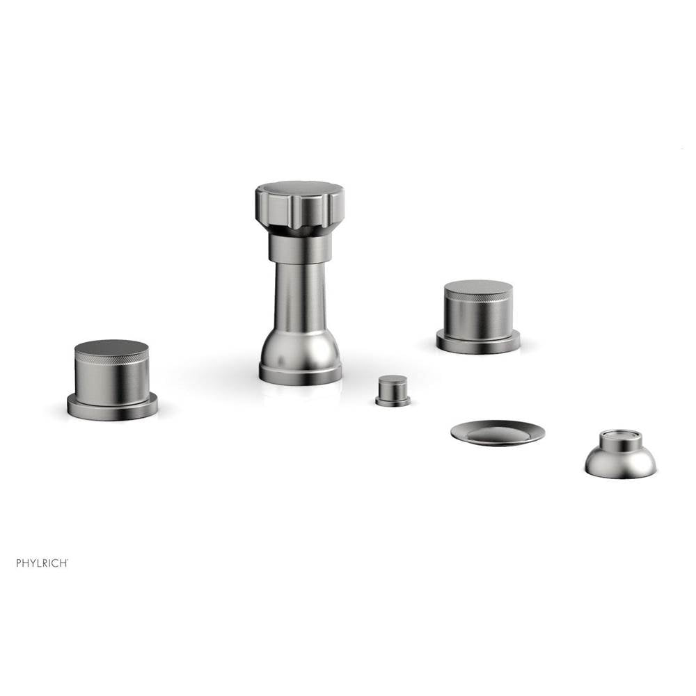 Phylrich - 4 Hole Bidet Knurl Hdl - Satin chrome