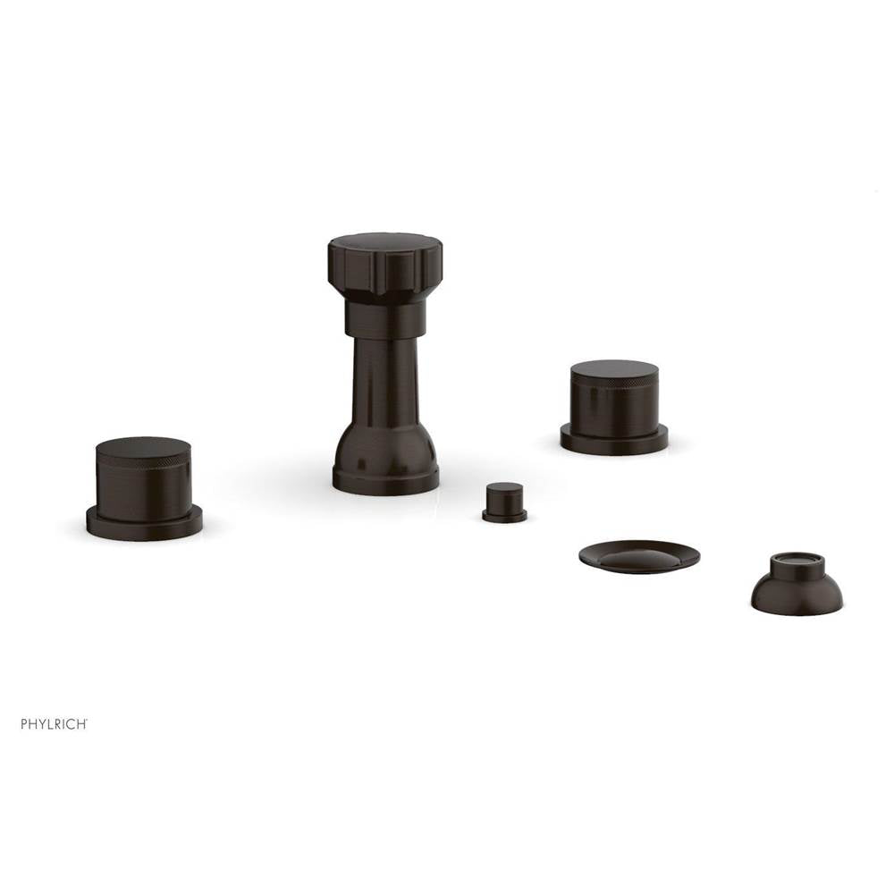 Phylrich - 4 Hole Bidet Knurl Hdl - Antique Bronze