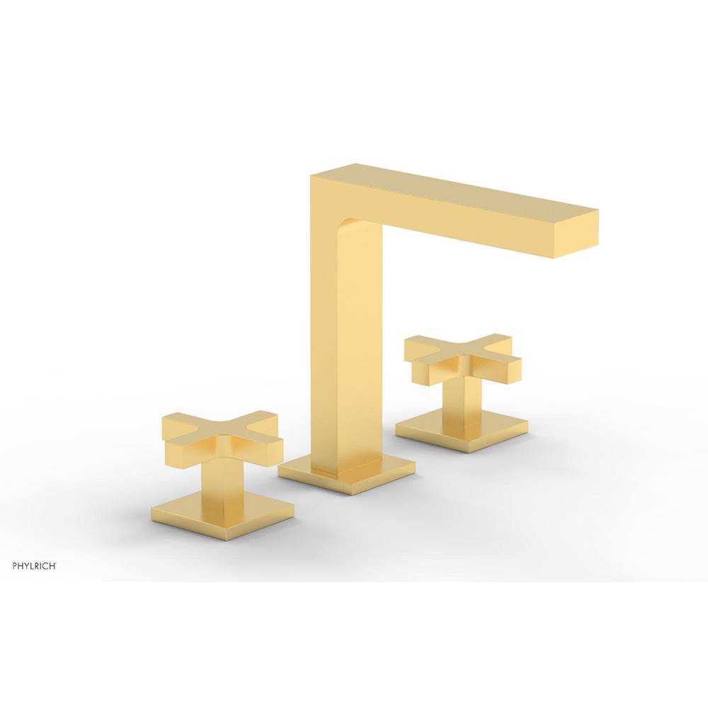 Phylrich - CROI - Widespread Faucet - High Spout Cross Handles - Burnished Gold