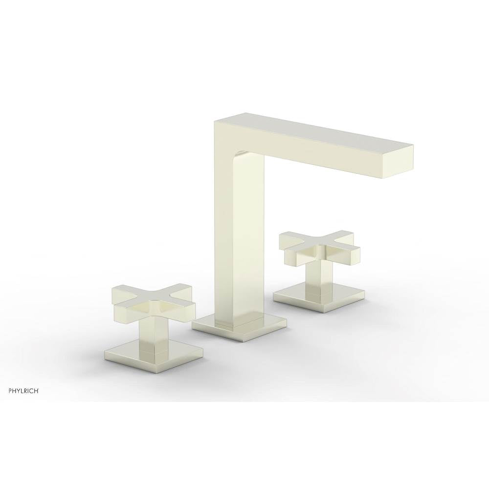 Phylrich - CROI - Widespread Faucet - High Spout Cross Handles - Satin Nickel