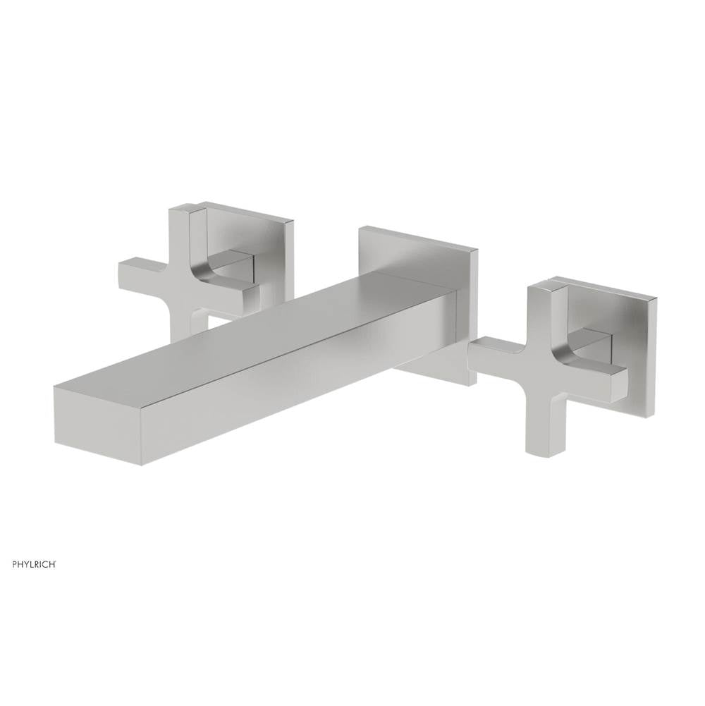 Phylrich - CROI - Wall Lavatory Set - Cross Handle - Satin chrome