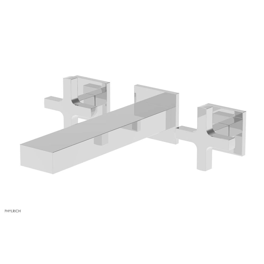 Phylrich - CROI - Wall Lavatory Set - Cross Handle - Polished Chrome