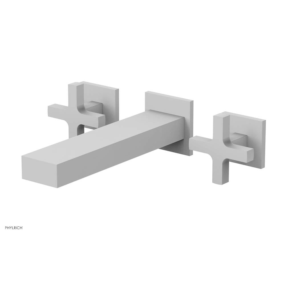 Phylrich - CROI - Wall Lavatory Set - Cross Handle - Satin White