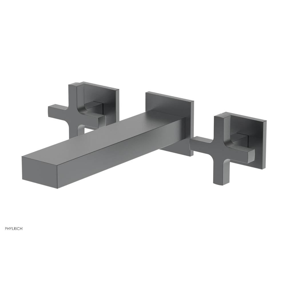 Phylrich - CROI - Wall Lavatory Set - Cross Handle - Gun Metal