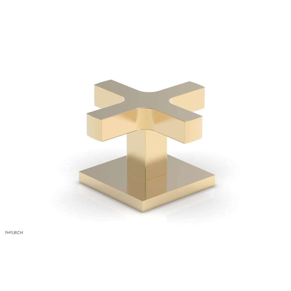 Phylrich - CROI - Volume Control/Diverter Trim - Cross Handle - Satin Brass
