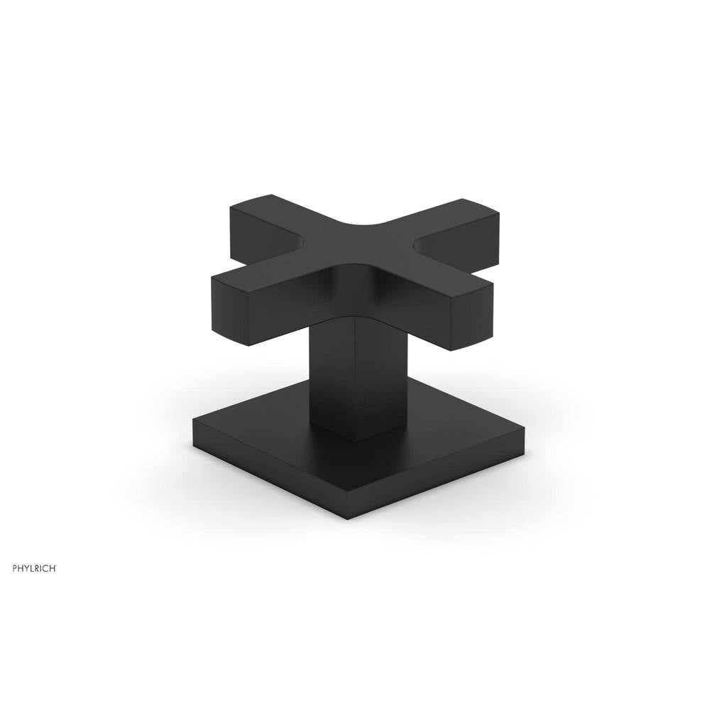Phylrich - CROI - Volume Control/Diverter Trim - Cross Handle - Matte Black