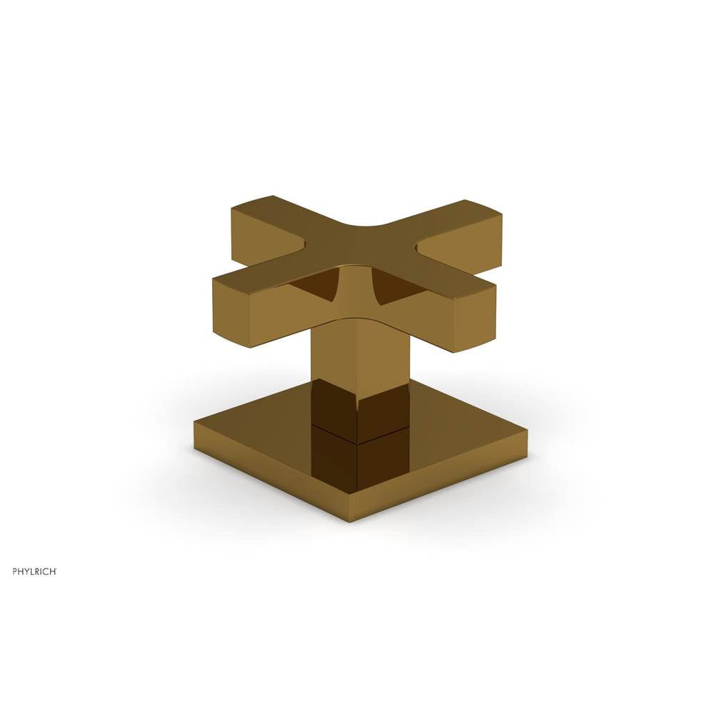 Phylrich - CROI - Volume Control/Diverter Trim - Cross Handle - French Brass