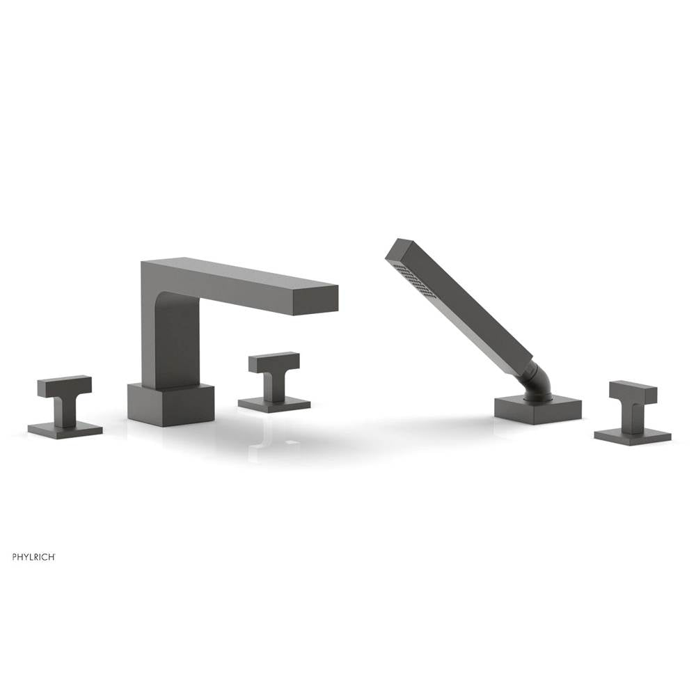 Phylrich - CROI - Deck Tub Set with Hand Shower - Lever Handles - Oil Rubbed Bronze