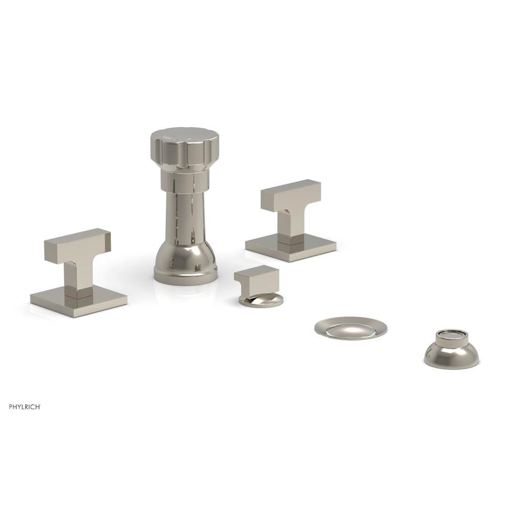 Phylrich - CROI - Four Hole Bidet Set - Lever Handles - Polished Nickel
